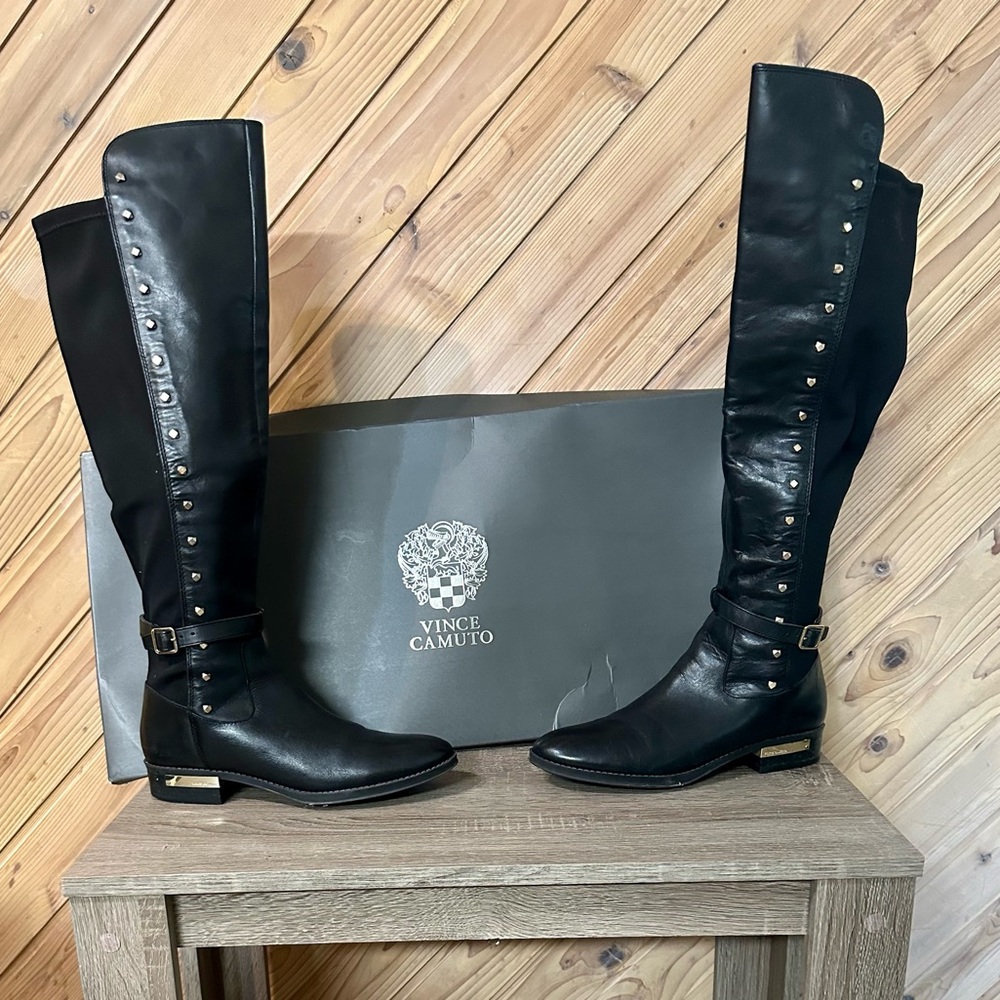 Vince Camuto Tall Boots (gold studs & gold fixtures)